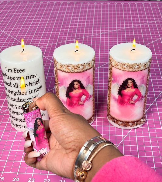 Customized Memorial Candle and Lighter